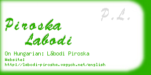 piroska labodi business card